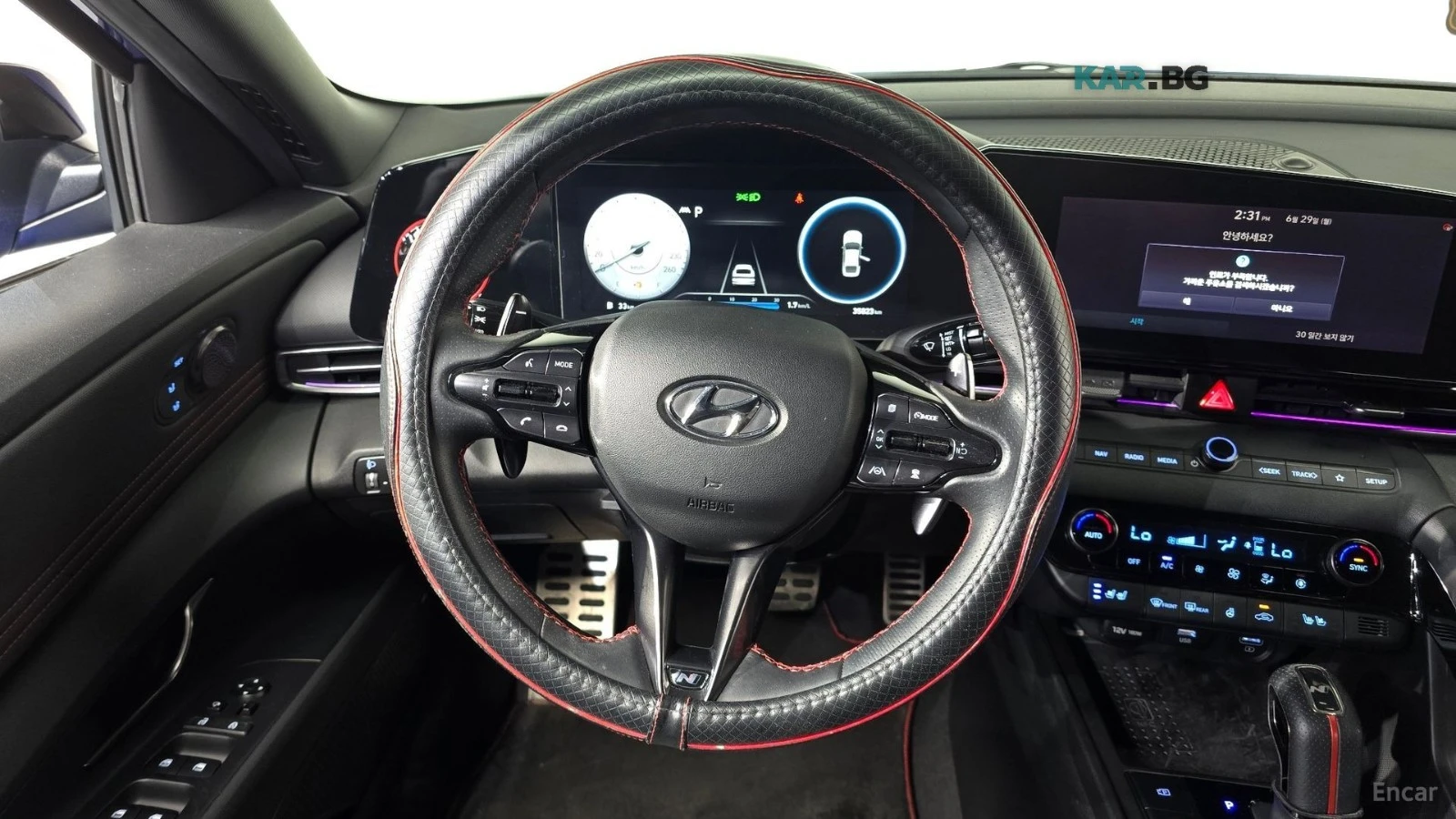 Hyundai Elantra 1.6T* N-Line* Inspiration* ПОДГРЕВ* ОБДУХВАНЕ* КАМ, снимка 12 - Автомобили и джипове - 55925553