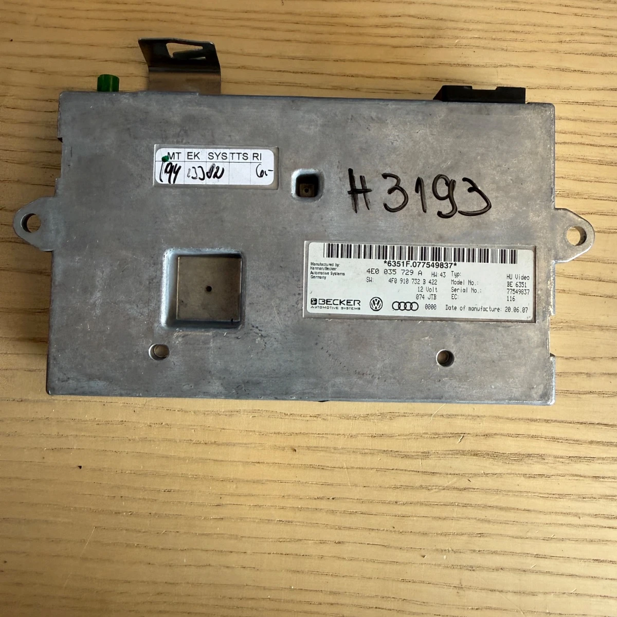 Модул MMI за Audi A6A8Q7 4E0035729A 4F0910732B-3193