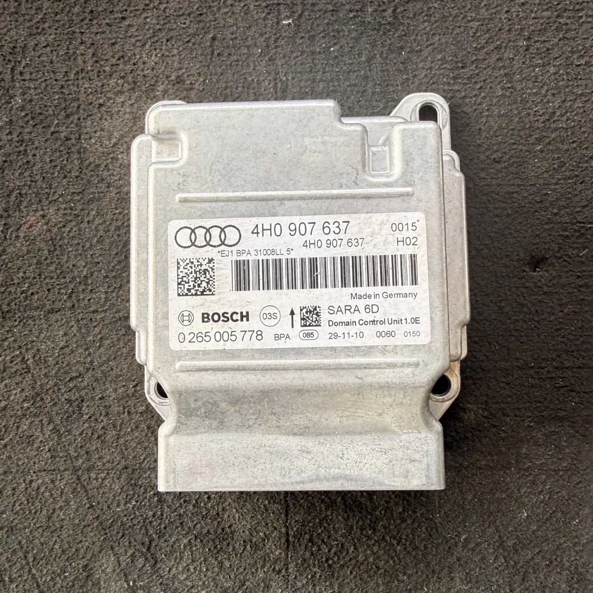 Управляващ блок за въздушните възглавници за Audi A8 D4 4H0907637-1142