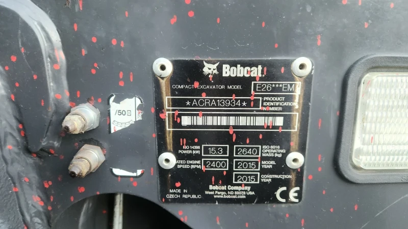 Багер Bobcat E26, снимка 8 - Индустриална техника - 52239696