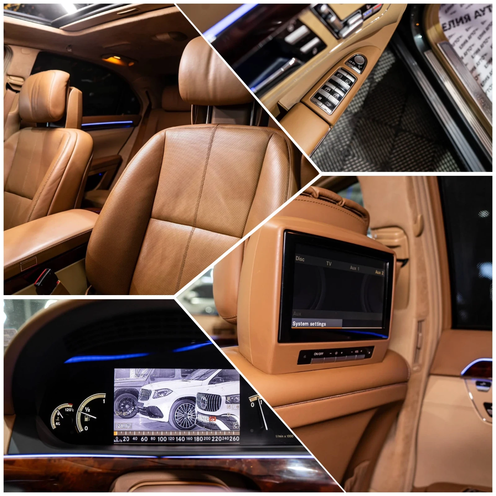 Mercedes-Benz S 500 LONG FACELIFT LED ПАНО H&K 3XTV ЛИЗИНГ 100%, снимка 16 - Автомобили и джипове - 54723539