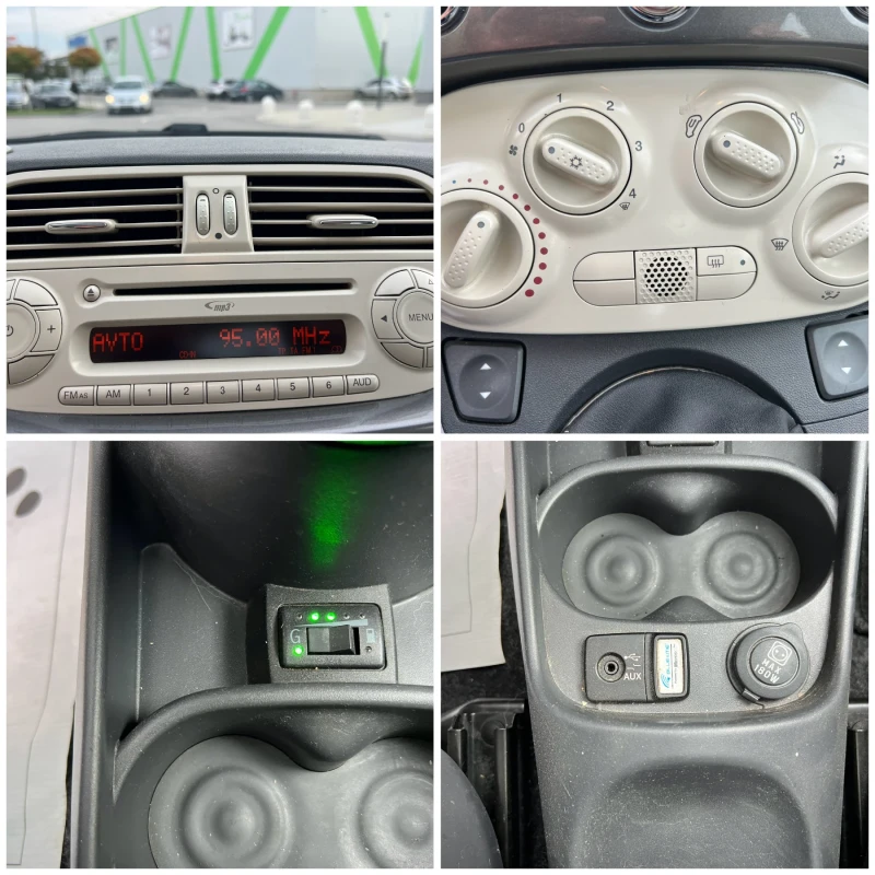 Fiat 500 1.2 Benz + GPL-Панорама 6B, снимка 16 - Автомобили и джипове - 52217582