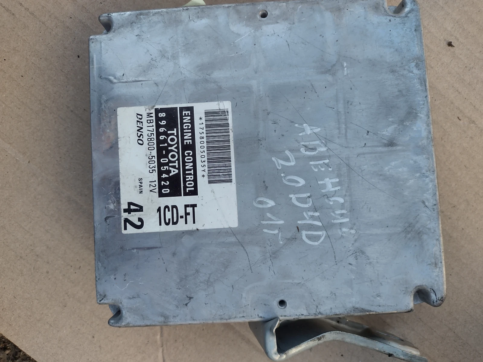 89661-05420  компютър двигател за TOYOTA AVENSIS 2.0 D4D  DENSO MB175800-5035 | Mobile.bg — изображение 1
