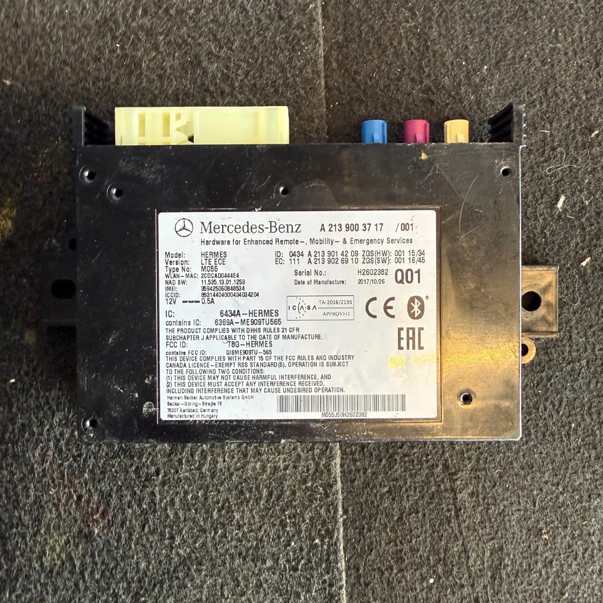 Комуникационен телематичен модул за Mercedes W222 350 CDI A2139003717-642