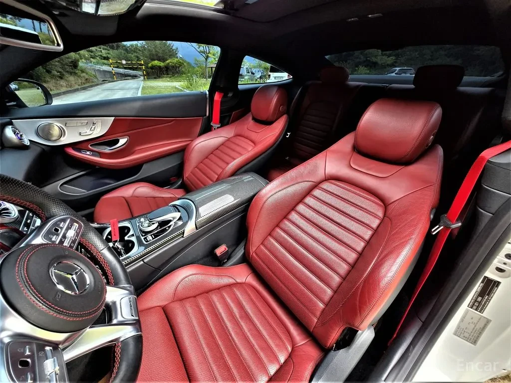 Mercedes-Benz C 200 COUPE | AMG PKG | RED LEATHER| ГЕНЕРАЦИЯ| HUD, снимка 7 - Автомобили и джипове - 55589540