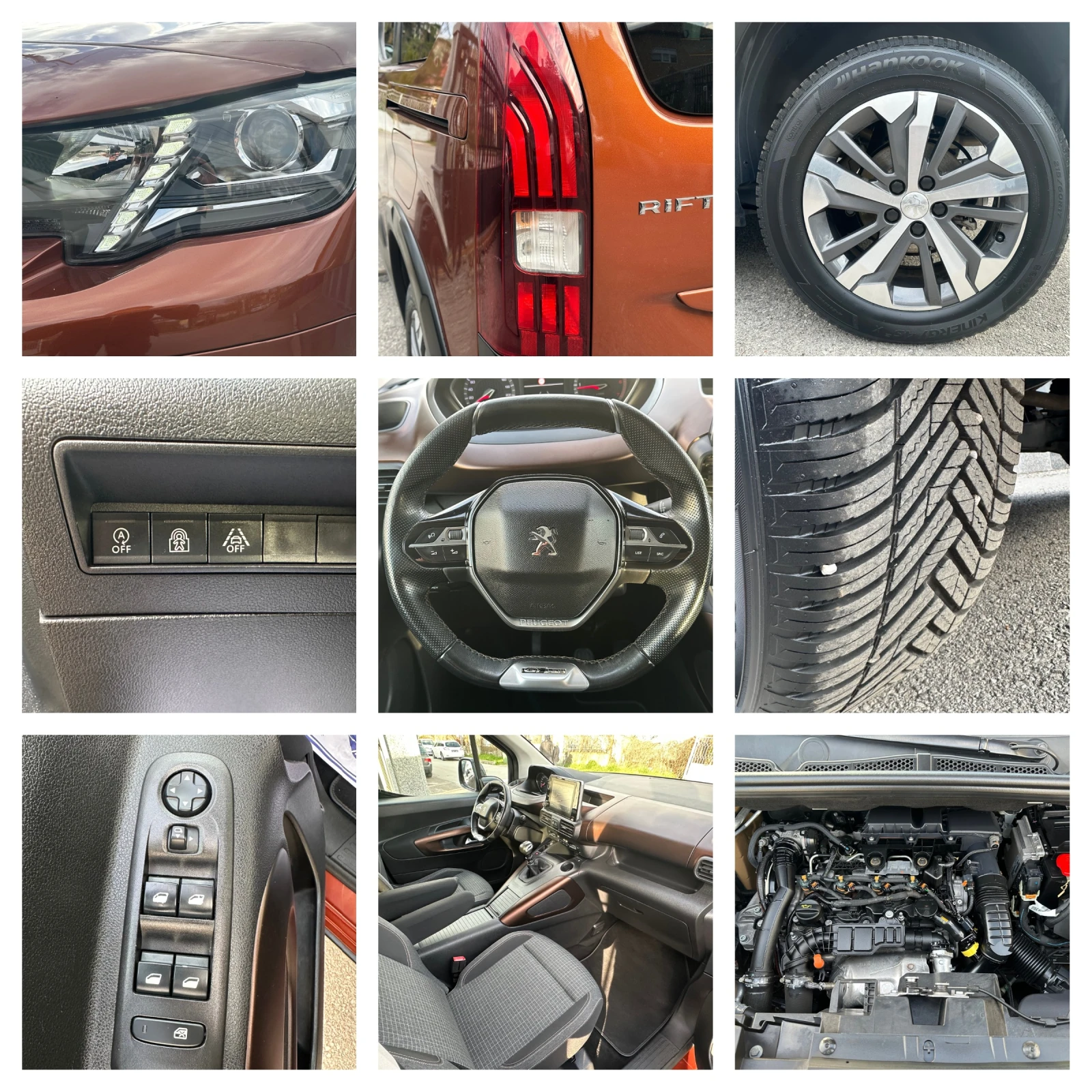 Peugeot Rifter 1.5D-GTline-LED-NAVI-PDC-EURO6B-KLIMATRON-130000km, снимка 17 - Автомобили и джипове - 54203469