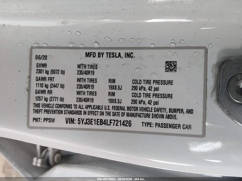 Tesla Model 3 LONG RANGE DUAL MOTOR AWD, снимка 10 - Автомобили и джипове - 56531729