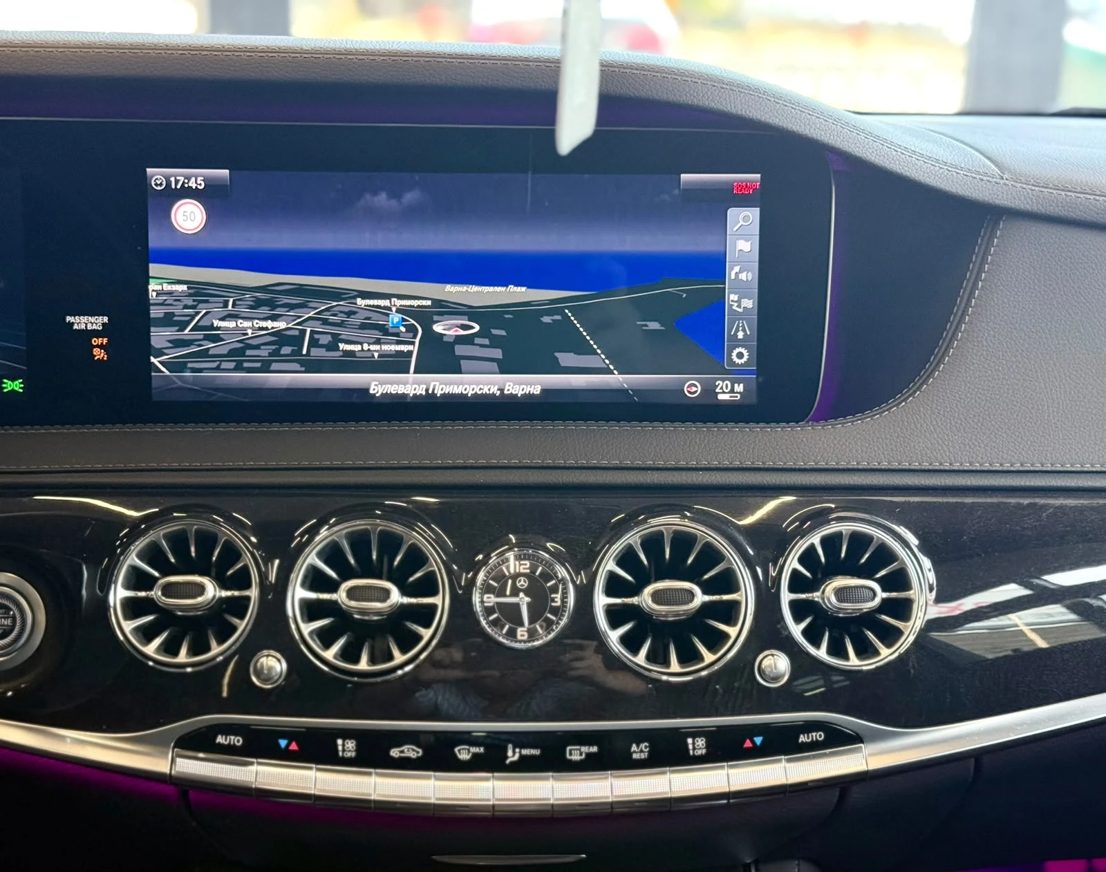 Mercedes-Benz S 560 L* AMG* 4M* Burmester 3D* Обдух* ЛИЗИНГ , снимка 12 - Автомобили и джипове - 55588947