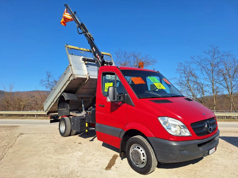 Mercedes-Benz Sprinter 518 3, 5т.САМОСВАЛ С КРАН &#34;HIAB&#34;1.7т.ШВЕЙЦАрия, снимка 3 - Бусове и автобуси - 49363115