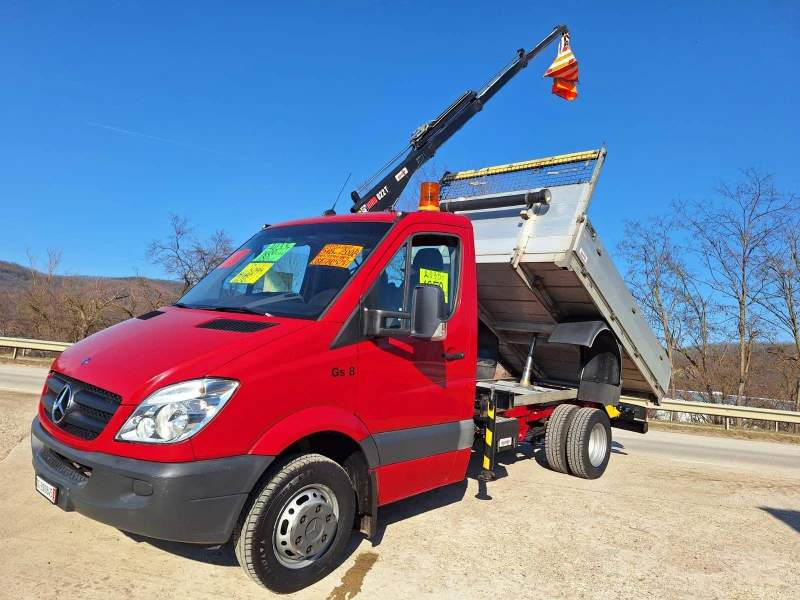 Mercedes-Benz Sprinter 518 3, 5т.САМОСВАЛ С КРАН &#34;HIAB&#34;1.7т.ШВЕЙЦАрия, снимка 2 - Бусове и автобуси - 49363115