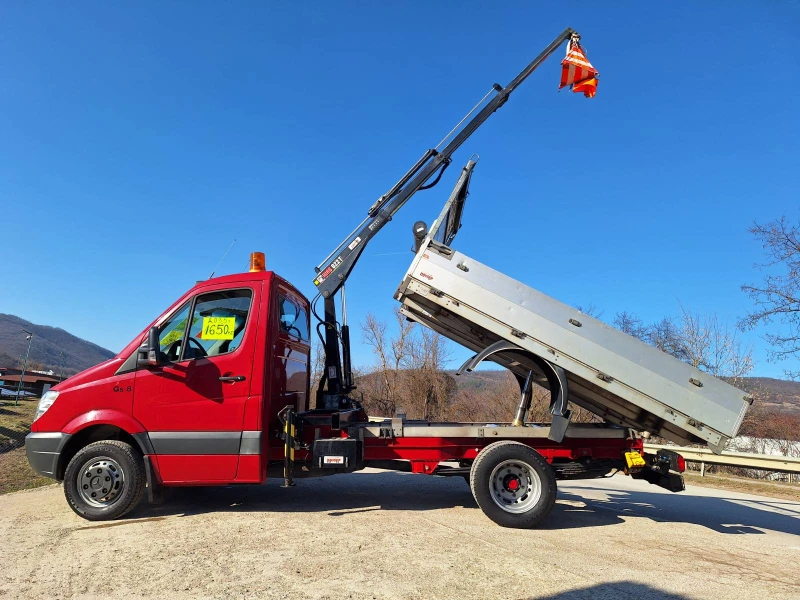 Mercedes-Benz Sprinter 518 3, 5т.САМОСВАЛ С КРАН &#34;HIAB&#34;1.7т.ШВЕЙЦАрия, снимка 4 - Бусове и автобуси - 49363115