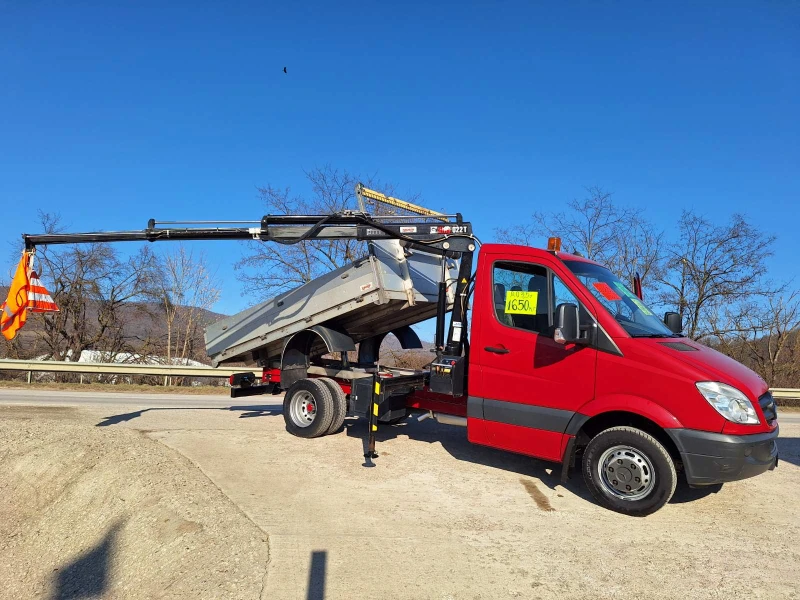 Mercedes-Benz Sprinter 518 3, 5т.САМОСВАЛ С КРАН &#34;HIAB&#34;1.7т.ШВЕЙЦАрия, снимка 1 - Бусове и автобуси - 49363115