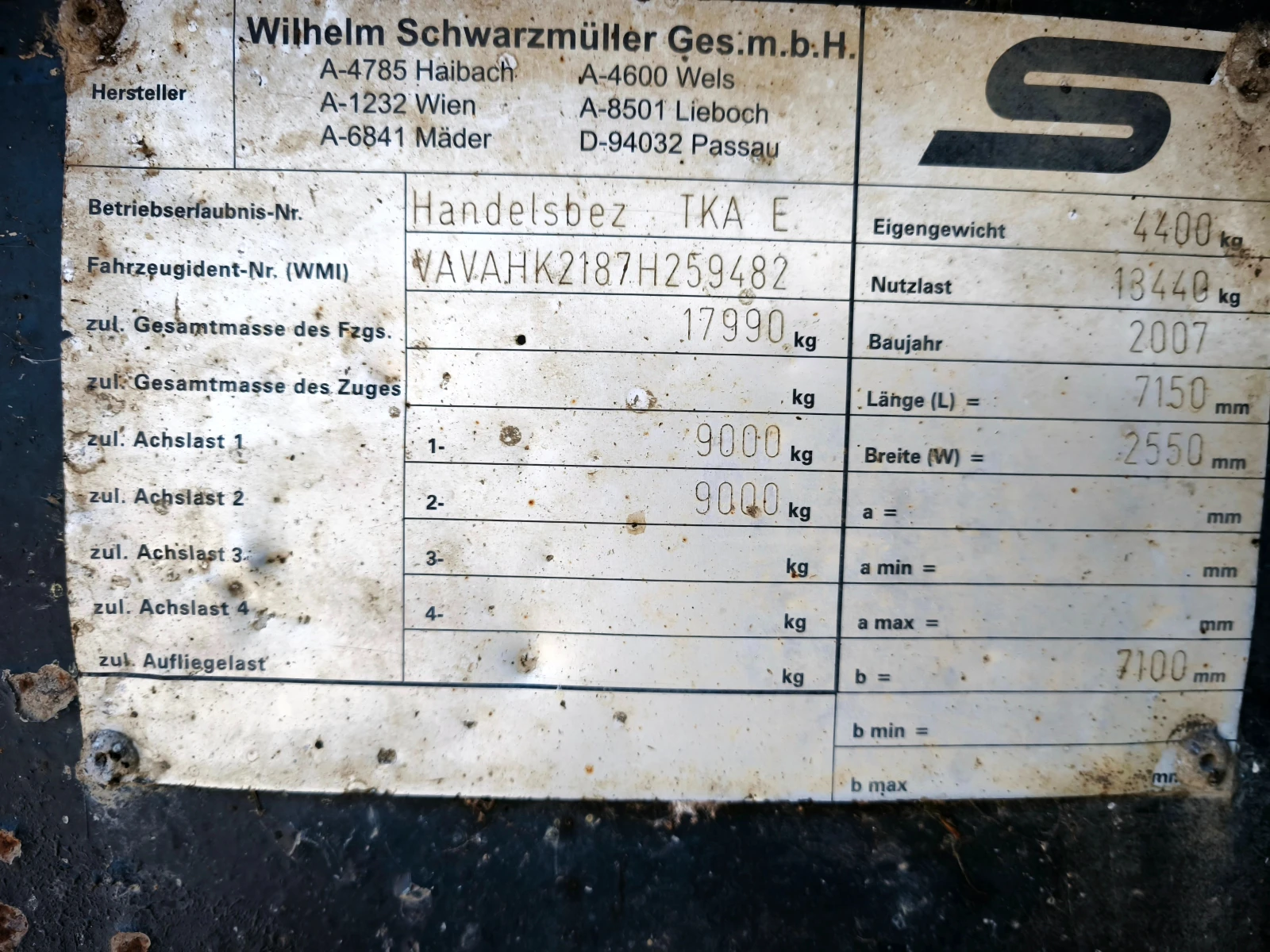 За камион Други Schwarzmüller TKA 2 E, снимка 12 - Ремаркета - 55784321