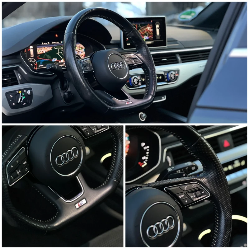 Audi A4 S-LINE / ПОДГРЕВ / VIRTUAL / DISTRONIC / ПАНОРАМА, снимка 9 - Автомобили и джипове - 52834638