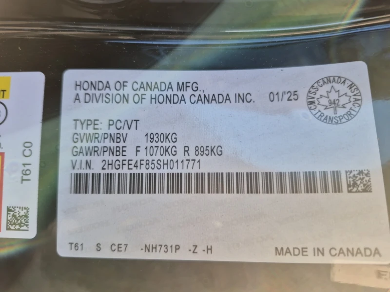 Honda Civic SPORT * HYBRID* CARFAX* , снимка 7 - Автомобили и джипове - 53525328