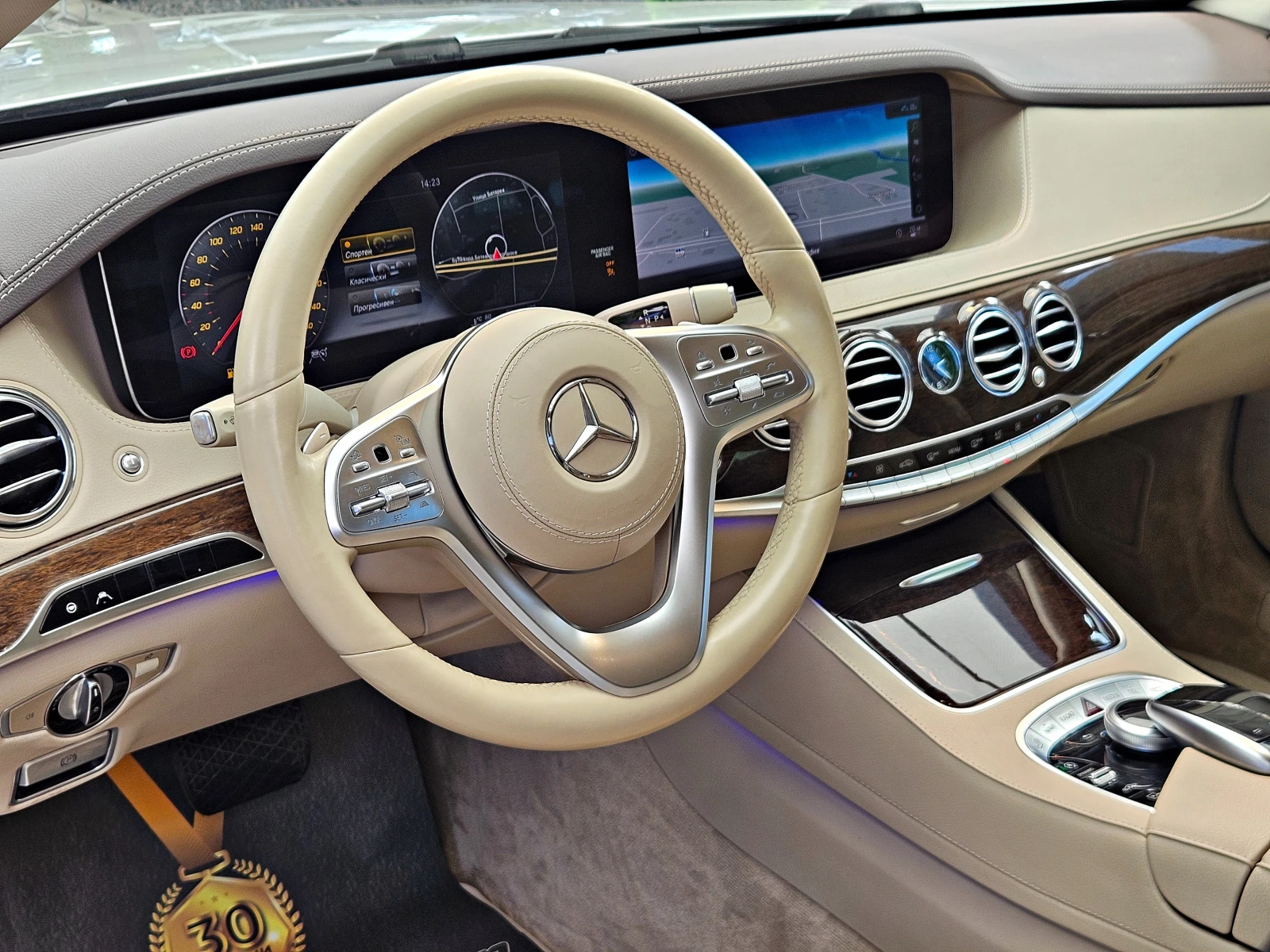 Mercedes-Benz S 400 6.3AMG/4MAT/DISTR/360CAMERA/CAR PLAY/AMBI/ПОДГРЕВ/, снимка 10 - Автомобили и джипове - 54448598