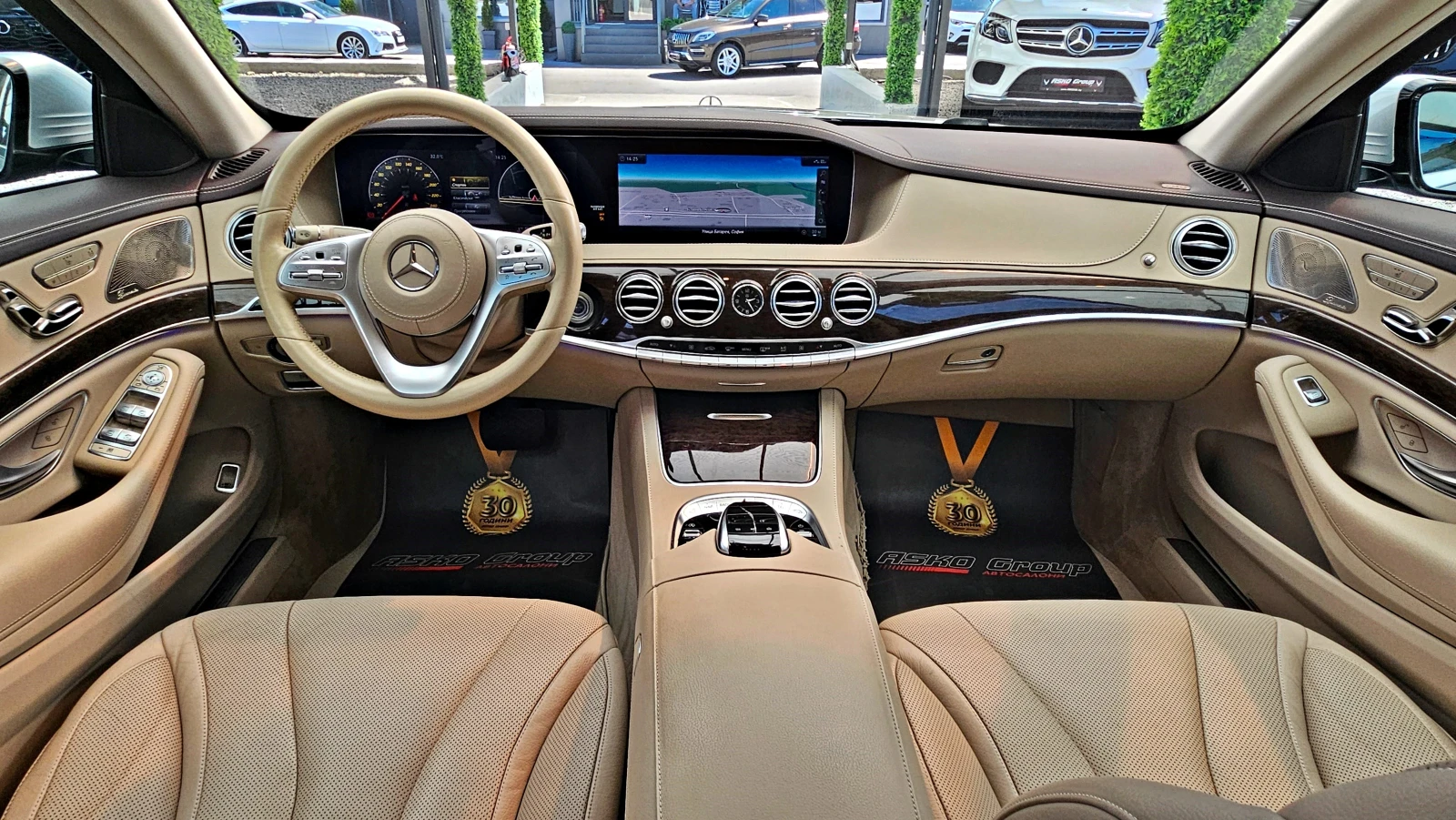 Mercedes-Benz S 400 6.3AMG/4MAT/DISTR/360CAMERA/CAR PLAY/AMBI/ПОДГРЕВ/, снимка 8 - Автомобили и джипове - 54448598