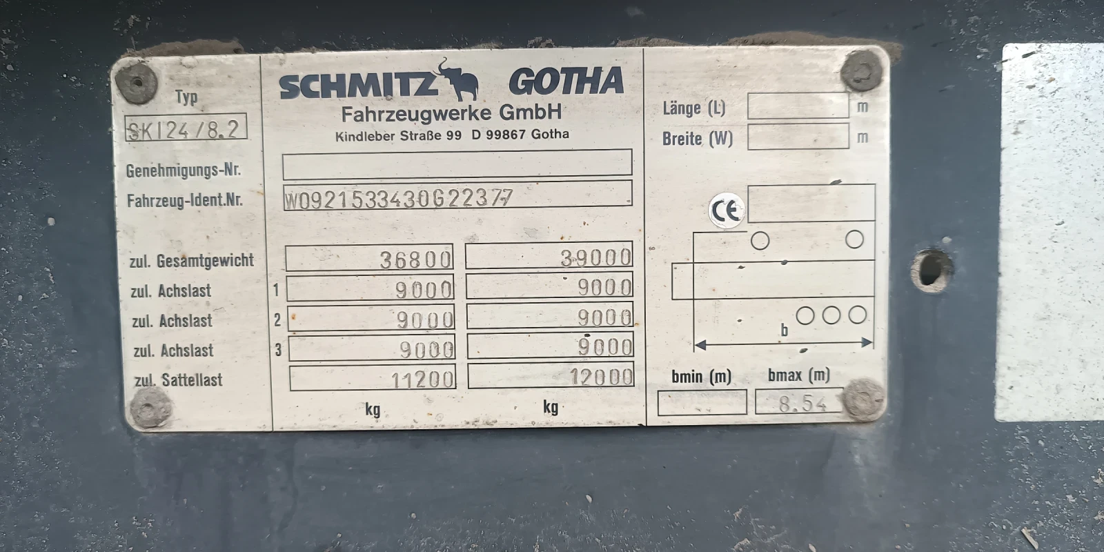 Полуремарке Schmitz, снимка 2 - Ремаркета - 53951651